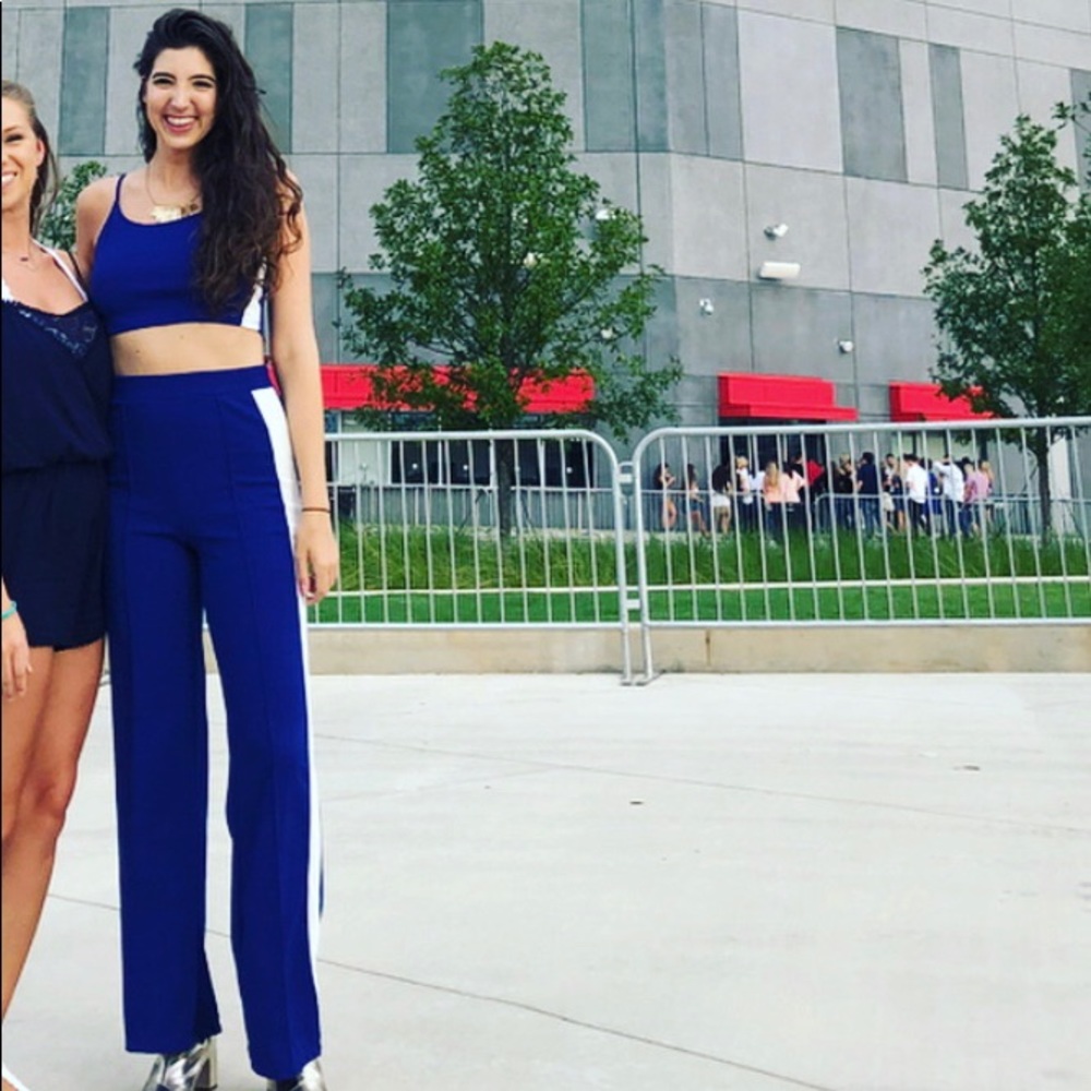 Blue two piece outfit